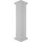 Ekena Millwork 10"W x 48"H Plain Newel Post with Flat Capital & Base Trim (Installation kit included) NWL10X48PLF0B0 - alternate 3